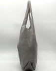 Donald J Pliner Gray Suede Perforated Shoulder Bag