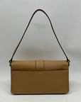 Donna Karan New York Valley Stream Tan Leather Buckle Shoulder Bag