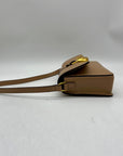 Donna Karan New York Valley Stream Tan Leather Buckle Shoulder Bag