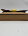 Donna Karan New York Valley Stream Tan Leather Buckle Shoulder Bag