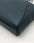 Coach Denim Pebbled Leather Bella Satchel CR980