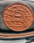 Etienne Aigner Brown Reptile Embossed Leather Shoulder Bag