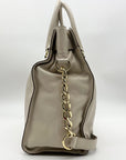 Michael Kors Beige Leather Hamilton Tote Bag