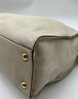Michael Kors Beige Leather Hamilton Tote Bag