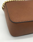 Michael Kors Brown Saffiano Leather Crossbody Bag