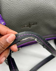 Cole Haan Grey Pebbled Leather Shoulder Bag
