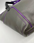 Cole Haan Grey Pebbled Leather Shoulder Bag