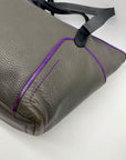 Cole Haan Grey Pebbled Leather Shoulder Bag