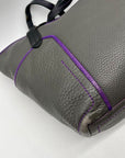 Cole Haan Grey Pebbled Leather Shoulder Bag