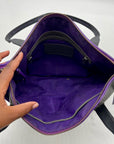 Cole Haan Grey Pebbled Leather Shoulder Bag