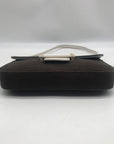 Kate Spade Dark Brown Canvas Mini Shoulder Bag