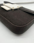 Kate Spade Dark Brown Canvas Mini Shoulder Bag