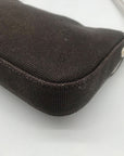 Kate Spade Dark Brown Canvas Mini Shoulder Bag