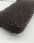 Kate Spade Dark Brown Canvas Mini Shoulder Bag