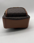 Michael Kors Brown Monogram Print Jaycee Mini Backpack