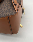 Michael Kors Brown Monogram Print Jaycee Mini Backpack