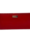 Kate Spade Red Saffiano Leather Laurel Way Stacey Wallet