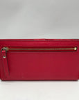 Kate Spade Red Saffiano Leather Laurel Way Stacey Wallet