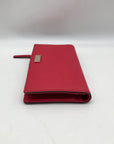 Kate Spade Red Saffiano Leather Laurel Way Stacey Wallet