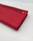 Kate Spade Red Saffiano Leather Laurel Way Stacey Wallet