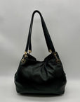 Micheal Kors Black Pebbled Leather Hobo Shoulder Bag
