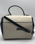 Kate Spade Cream & Black leather Magnolia Park Laurel Satchel Bag