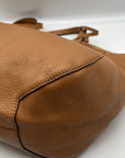 Michael Kors Camel Pebbled Leather Mae Reversible Tote Bag