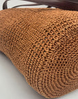 Brighton Brown Straw Bucket Shoulder Bag