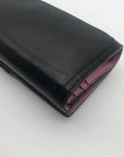 Coach Black Leather Madison Slim Envelope Trifold Wallet