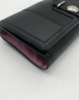 Coach Black Leather Madison Slim Envelope Trifold Wallet