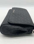 Michael Kors Medium Black Signature Coated Canvas Crossbody Bag