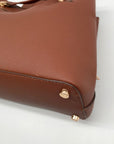 Anne Klein Brown Faux Leather Shoulder Bag Set