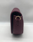 Kedzie Burgundy Faux Leather Crossbody Shoulder Bag