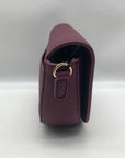 Kedzie Burgundy Faux Leather Crossbody Shoulder Bag