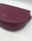 Kedzie Burgundy Faux Leather Crossbody Shoulder Bag