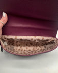 Kedzie Burgundy Faux Leather Crossbody Shoulder Bag