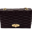 I.N.C. International Concepts Purple Faux Leather Soft Ajae Quilted Shoulder Bag