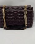 I.N.C. International Concepts Purple Faux Leather Soft Ajae Quilted Shoulder Bag