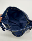 Marilyn Monroe Navy Blue Faux Leather Hobo Bag