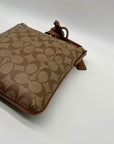 Coach Brown Signature North/South Crossbody Bag