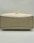 Coach Cream Pebbled Leather Turnlock Tote Bag-F12164
