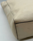 Coach Cream Pebbled Leather Turnlock Tote Bag-F12164
