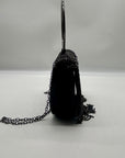 MMs Brands Black Faux Leather Clutch Bag