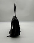 MMs Brands Black Faux Leather Clutch Bag
