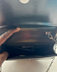 MMs Brands Black Faux Leather Clutch Bag
