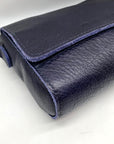 Portland Leather Goods Dark Blue Leather Crossbody Bag