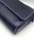 Portland Leather Goods Dark Blue Leather Crossbody Bag