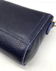Portland Leather Goods Dark Blue Leather Crossbody Bag