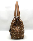 Michael Kors Tan Leather & Canvas Large Brooklyn Tote Bag