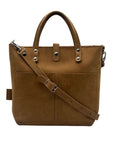 Sanumi Camel Leather Tote Bag